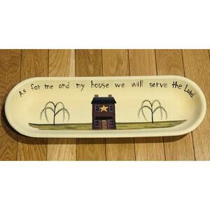 Handpainted Wooden Bowl Country Life Hanging Wall Decor Home Decor